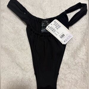 Women’s Black Rouched Bikini Bottoms NWT